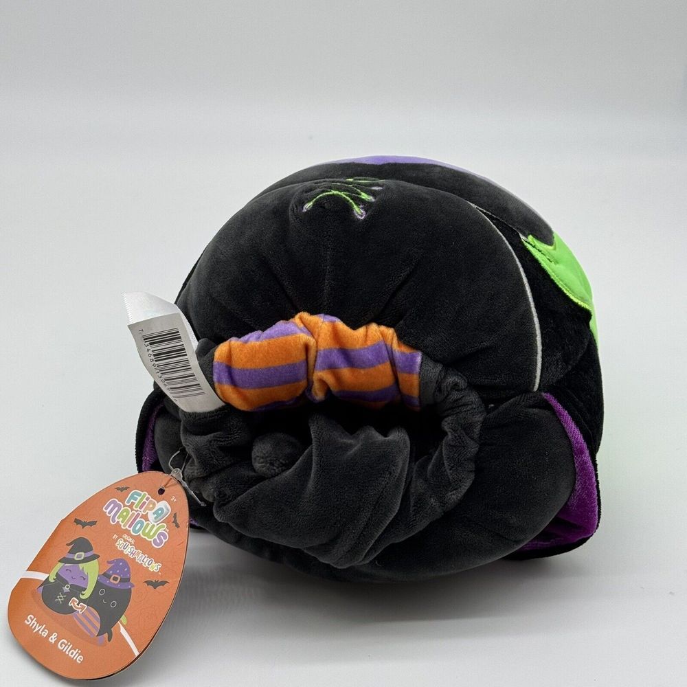 Squishmallows Flipamallow 2in1 Shyla Witch Flip To Gildie Spider Plush NWT 2022 - Picture 6 of 16